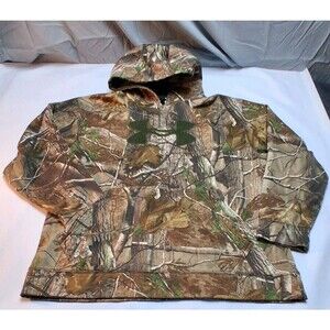 Under Armour Hoodie Mens Extra Large Camo Realtree Loose Hunting Pullover
